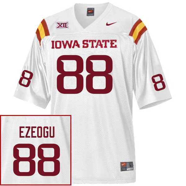 Men #88 Ikenna Ezeogu Iowa State Cyclones College Football Jerseys Sale-White - Click Image to Close